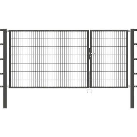 ALBERTS Doppeltor Flexo, fvz.anth Kst.b.RAL 7016, li.BxH1000+2000x1400, PF80x80/2100mm (1/3)