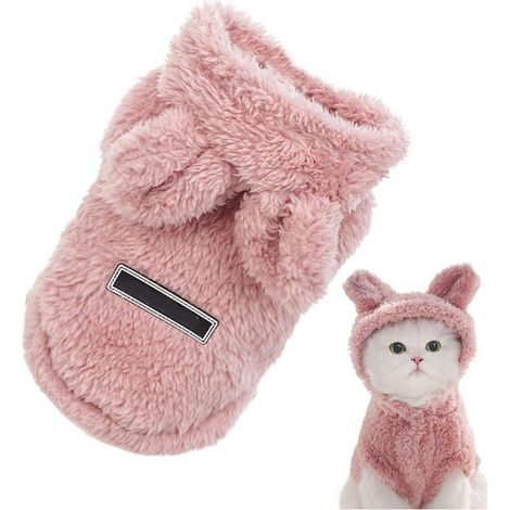 Nouveaux vêtements d'automne/hiver pour animaux de compagnie, vêtements pour animaux de compagnie à oreilles d'ours, couleur Rose, XXXL (1/5)