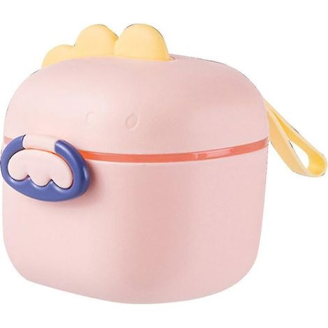 Tragbarer, luftdichter Behälter für Milchpulver, mit Messlöffel, BPA-frei, 400 ml, rosa (1/5)