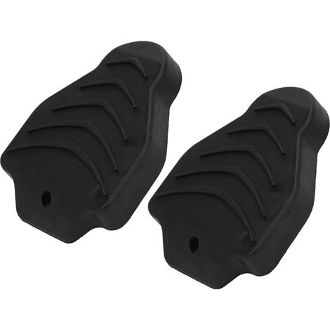 paio di protezioni nere per tacchette dei pedali della bicicletta, compatibili con Look Delta. (1/4)
