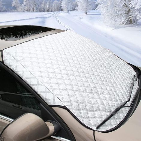 Couverture Pare-Brise de Voiture Pare Soleil Neige Anti-Givre Pare-Brise Avant Anti UV Repliable Universelle de Pare-Brise Protection pour Voiture 145X103CM