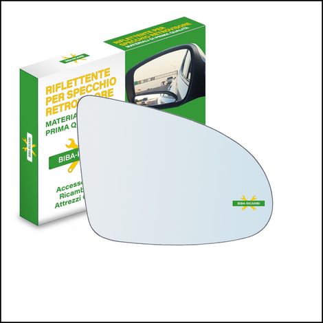 Vetro specchio retrovisore cromato lato dx-passeggero per audi a2 (8z0) dal 2000