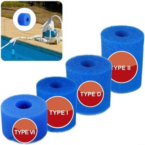 Cartouche Filtrante - Mousse Bleue - 8,8 x 7,8 cm - Pour Filtre à Sable ou à Cartouche - Type I - Lot de 1 (1/5)