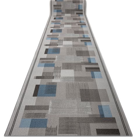Läufer Antirutsch LISTRA Geometrisch, rutschfest grau 100cm grey 100x200 cm