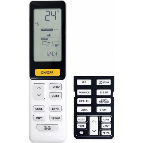 Mando a distancia para aire acondicionado compatible con Haier 0010402886D, frío y calor (1/5)