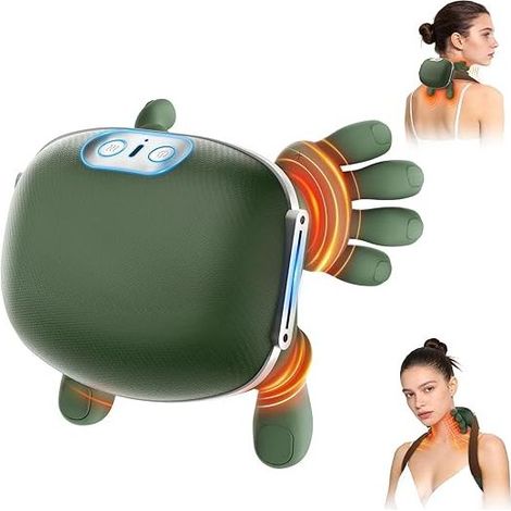 Masseur sans fil rechargeable pour la nuque et les épaules, massage bionique des tissus profonds par pétrissage avec fonction chauffante (1/5)