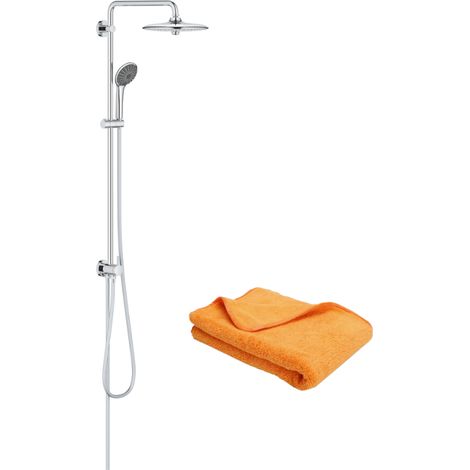 Columna de ducha GROHE con desviador manual Vitalio Joy 260 Cromo + microfibra
