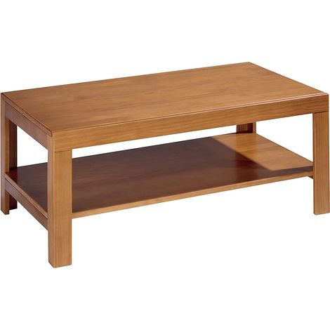 Mesa Centro rectangular , Realizada en madera de Pino Macizo. Cerezo. Medidas 45x110x55 cm ( altoxanchoxfondo)