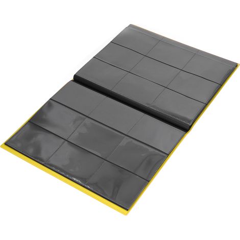 Classeur de cartes de jeu 9 cases 20 pages PP coloré jaune, album de collection pour personnages animés et jeux de société, compatible cartes Magic (1/5)