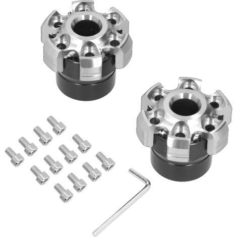 Support de fourche moto 2 pièces, protections de chute CNC en alliage d'aluminium universel, argent (1/5)