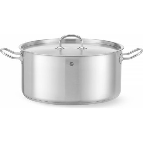 Marmite, basse, couvercle avec trous de vapeur, pot de cuisson, casserole, braisière, faitout, convient à toutes les sources de chaleur, lavable au lave-vaisselle, 12L, ø320x(H)150mm, inox