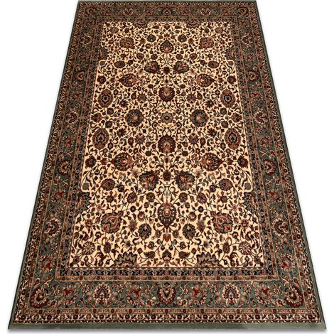Tappeto di lana KASHQAI 4362 101 ornamento beige / verde beige 67x130 cm