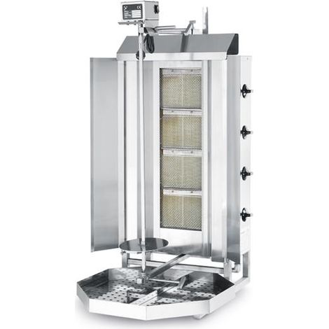 Grill à gaz à kebab Profi Line 12kW 470x550x(H)1150 mm - Hendi