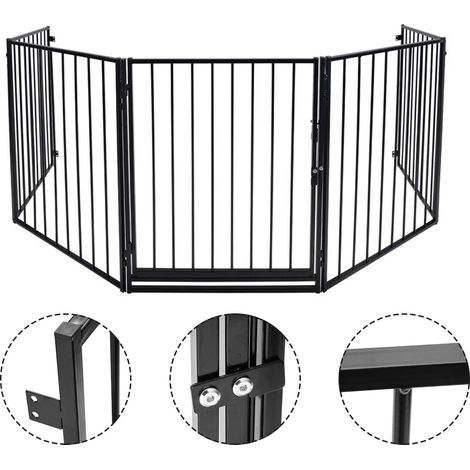 SWANEW Cancelletto di sicurezza per bambini e animali 3 metri 5 pannelli 305x76cm (1/5)
