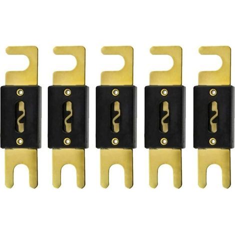 Pair 5 x 150A ANL Sicherungen für Kfz-Audio-Stromversorgung, vergoldete Glasröhren