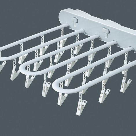 Wandmontierter Kleiderständer mit Clips – Robustes ABS und kompaktes Design (1/4)