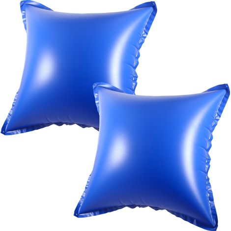 Jiubiaz Coussin de piscine hivernage coussin d'air coussin hivernal couverture de piscine coussin de piscine 120x120cm carré pour piscines hors-sol comme couverture hivernale 2 pièces (1/5)