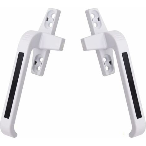 Poignée de Fenêtre Poignée Gauche et Droite Portes Battantes en Alliage D'aluminium Verrouillage des Fenêtres Poignée de Fenêtre Coulissante, - Blanc,de (1/4)