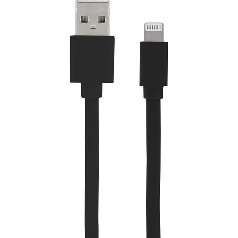 Cavo MFI / USB-A piatto for iPhone iPad 1 m - Nero - mooov