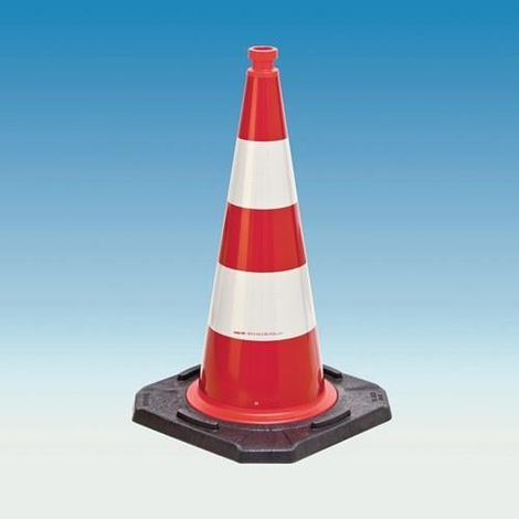 Cono de señalización TL H.750mm aprobado BAST, 2 tiras 45x45cm