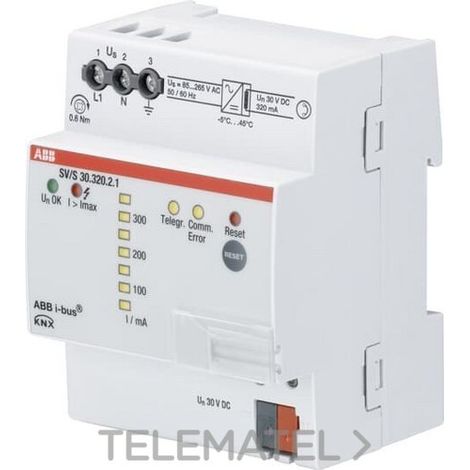 La línea de suministro de energía ABB 320MA con la función de diagnóstico KNXA0002