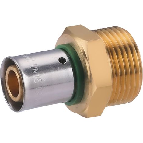 Raccord mâle à sertir pour tube PER NOYON & THIEBAULT Ø16 - M20x27 (3/4)