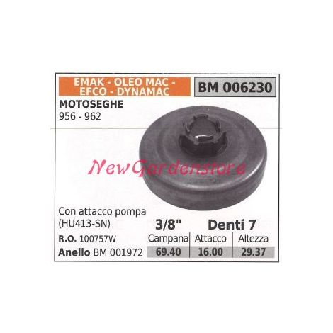 EMAK Kettensägenmotor-Ritzel 956 962 3/8' Zähne 7 006230