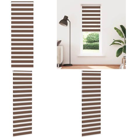 vidaXL Zebrarollo Braun 85x230 cm Stoffbreite 80,9 cm Polyester (1/5)