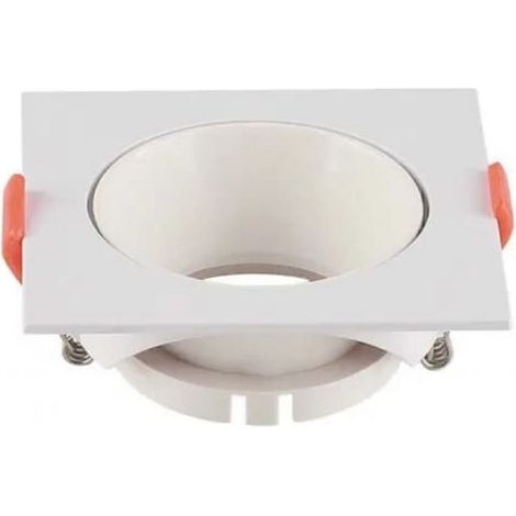 Support de spot encastré LED carré V-TAC GU10 blanc