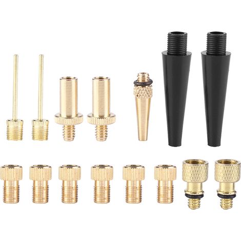 15 pièces Adaptateur de Valve pour Vélos, Ballons et Équipements Gonflables - Compatible SV AV DV (1/5)