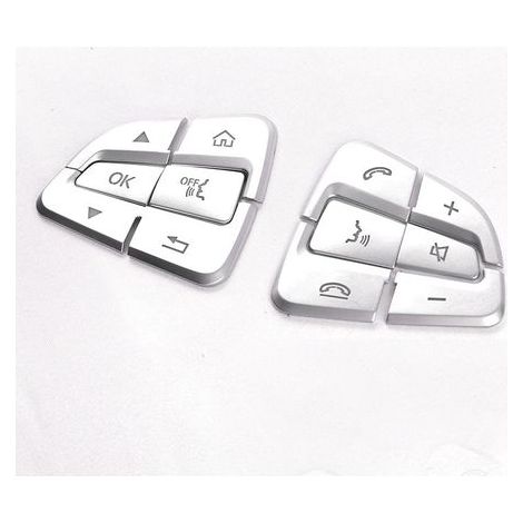 12PCS Compatible with Mercedes Benz Steering Wheel Button C-Class 2014-2018/V-Class 2015-2020/GLC-Class 2015-2019,Steering Wheel Button Sticker,Decorative Steering Wheel Button Switch-C