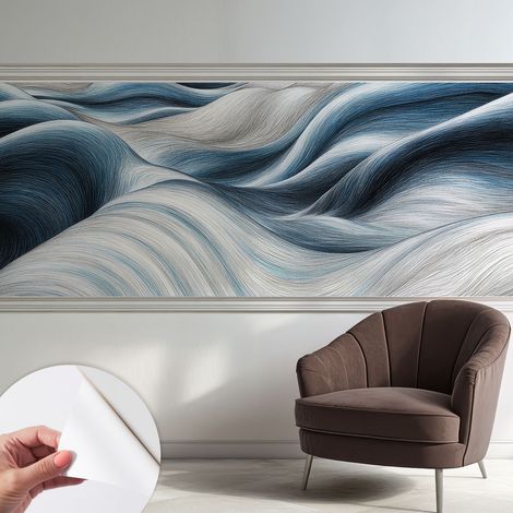 Fotomurale adesivo stickers - murali decorativo - soggiorno moderno - effetto realistico - Onde morbide 250x104 cm (1/5)