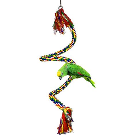 Perchas de cuerda para pájaros, juguetes para loros, cuerda elástica, juguete para pájaros, 1 m (1/5)