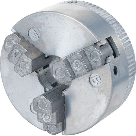 Mandrin à 3 mors autocentrant pour tour, avec clé en T, vis de fixation, accessoire de rectification interne et externe pour tour, imprimante 3D, perceuse, fraiseuse (1/5)