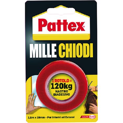 NASTRO BIADESIVO 'MILLECHIODI' mm 19 x 1,5 mt- 12 blister  - PATTEX