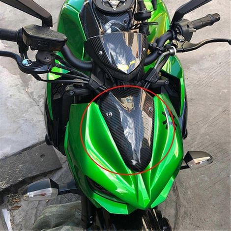 Deflector de viento para faro de motocicleta de fibra de carbono para Kawasaki Z100 2014-2021, panel pequeño decorativo