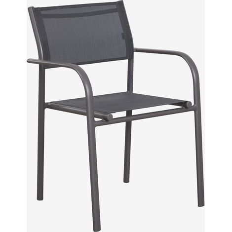 Set di 4 sedie da giardino impilabili con braccioli in alluminio Olenia SKLUM            