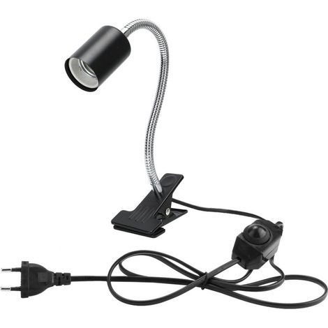 360 degrés rotatif température réglable tortue lézard poisson reptile lampes thermiques pince de base support à pince support d'éclairage prise ue 220V (1/5)