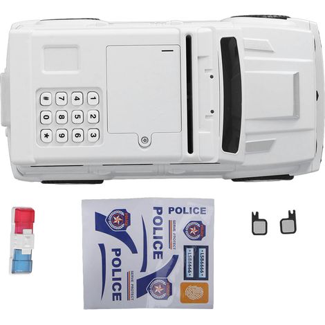Coffre-fort automatique pour voiture blanc avec empreinte digitale et mot de passe, rouleau à monnaie pour enfants, tirelire électronique (1/5)