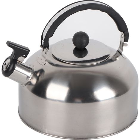 Bouilloire - Acier Inoxydable - 3 L - Sifflement À Ébullition - Pour Camping Randonnée Barbecue - 1 Pièce