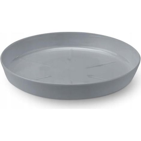 Platillo gris para maceta de 23,4 cm, de plástico.