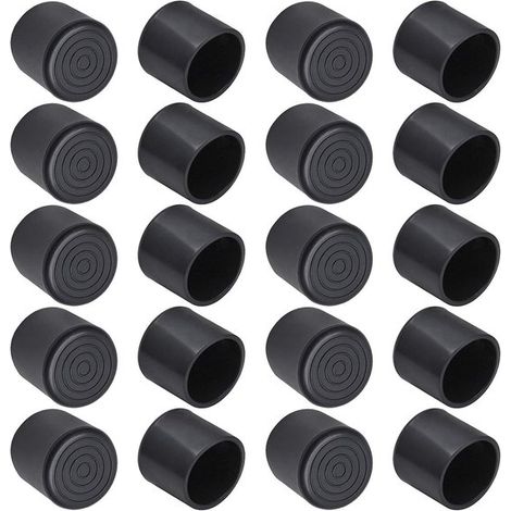 20 Tappi per gambe di sedie 32 x 32 x 34 mm Protezioni per gambe di mobili Piedini in gomma rotondi Protezioni per sedie Protezioni per pavimenti Protezioni per gambe di sedie Calzini per sedie e tavo (1/5)