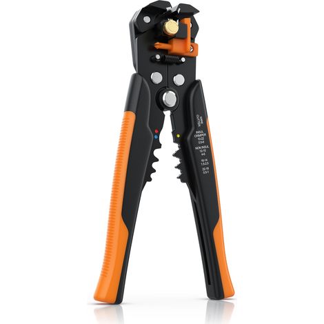 Brandson Abisolierzange selbsteinstellend - 10-24 AWG - Kabelschneider zum Abisolieren für Kabeldurchmesser von 0.2 - 6mm² - Crimpzange Crimpen (1/5)