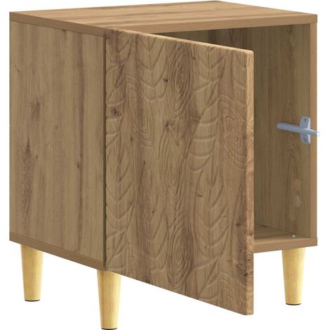 vidaXL Bedside Table Artisan Oak 43 x 34.5 x 50 cm Engineered Wood (1/4)
