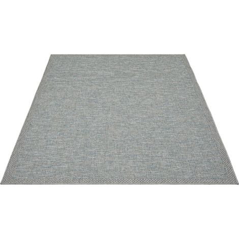 FLOORNOVO In- & Outdoor Teppich Türkis Fischgrätmuster - 220 x 160 cm - Flachgewebe für Garten Balkon Terrasse und Innenbereich - Robust & Pflegeleicht - einsetzbar im Innen- und Außenbereich (1/2)