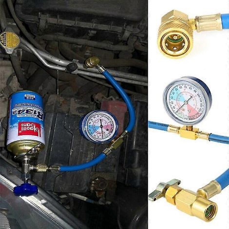 Outil de remplissage de gaz réfrigérant R134a pour voiture avec manomètre pour climatisation (1/5)