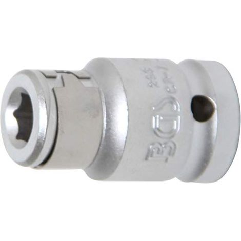 Bussola porta inserti con sfera di tenuta quadro interno 12,5 mm (1/2") esagono interno 8 mm (5/16")