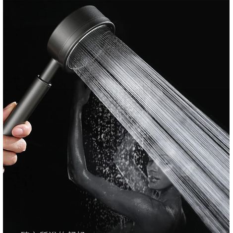 Shower Head, 304 Stainless Steel High Pressure Shower Head, Water Saving Bathroom Shower Head (Black) (1/5)