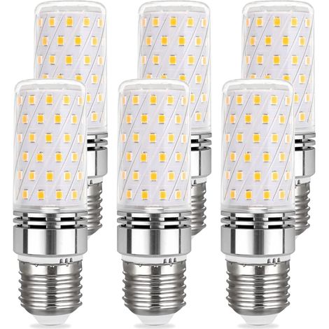 Ampoule LED E27 12W Blanc Chaud 3000K 1450LM, 84 LEDs, Équivalent Lampe Halogène E27 100W, AC 220V, Ampoule LED Mais E27 Chaud pour Plafonnier, non-dimmable, lot de 6 (1/5)