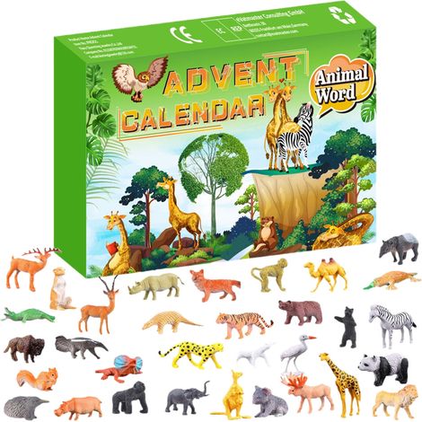 Calendrier De Lavent - Figurines Animaux Réalistes - Compte À Rebours De Noël 24 Jours - Pour Enfants - 1 Pièce (1/5)